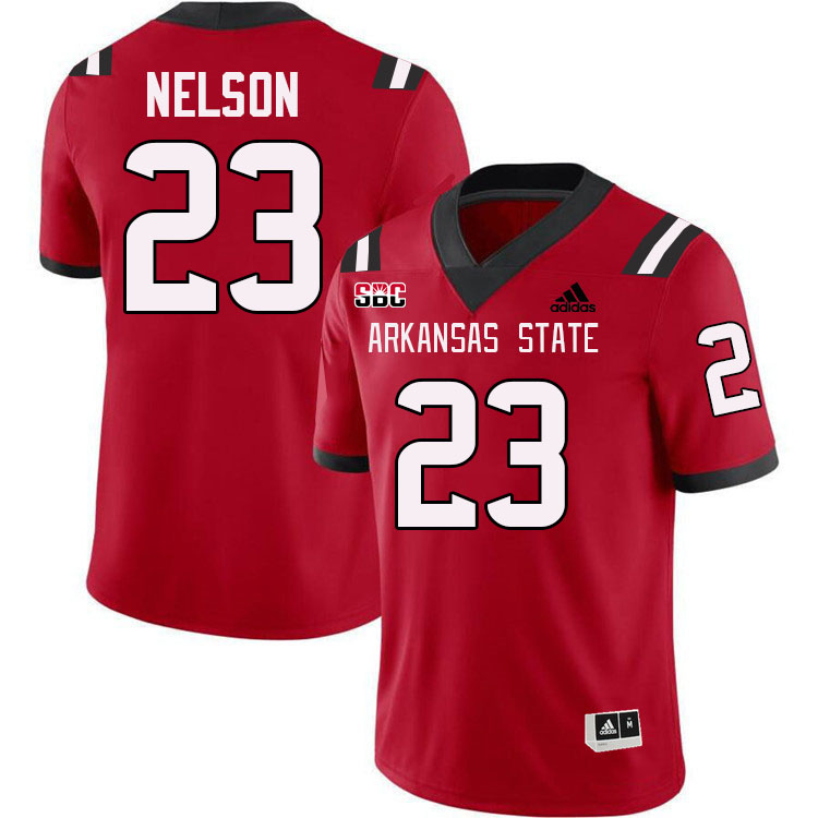 Nigel Nelson Arkansas State Jersey,Arkansas State Red Wolves Football Uniforms,Jersey-Red